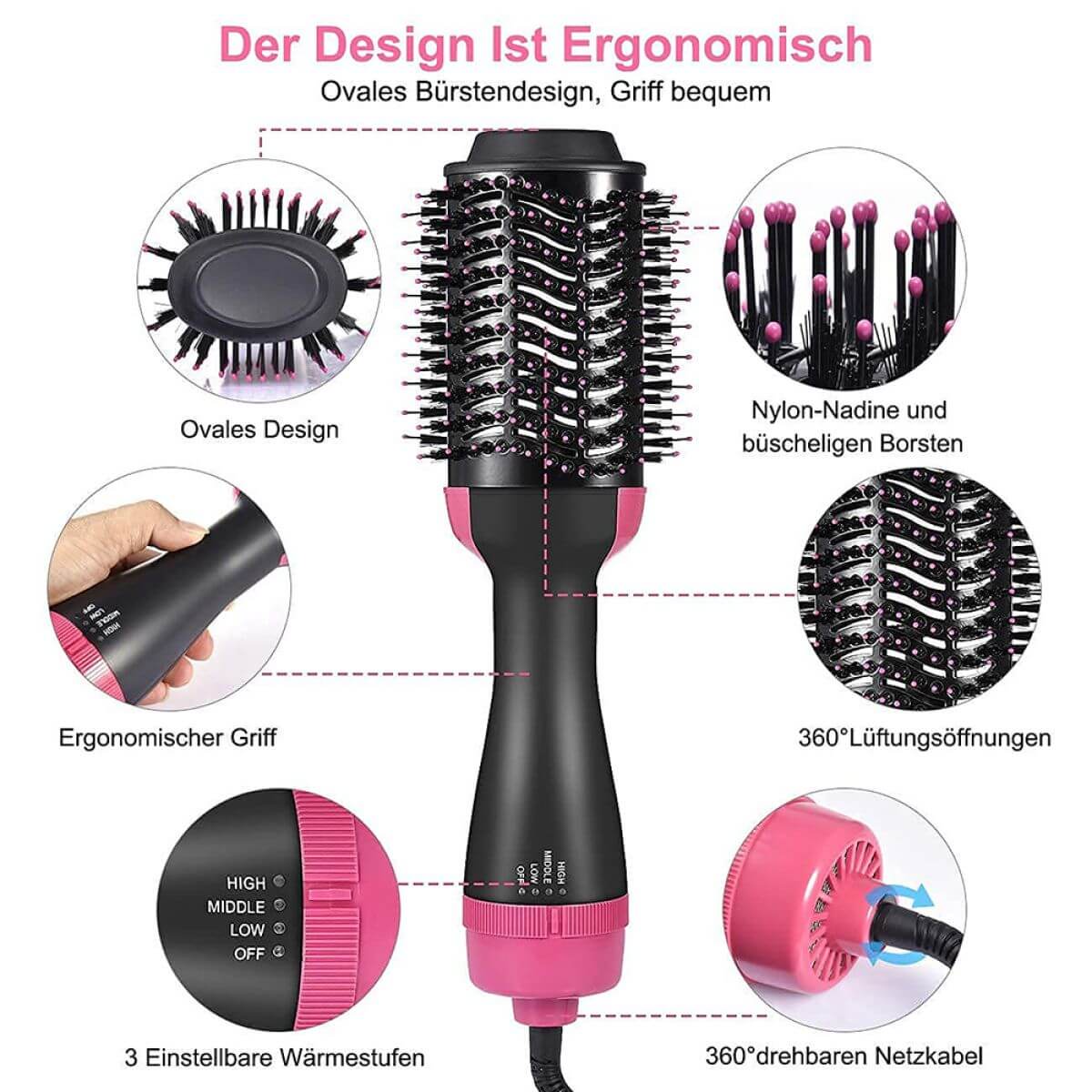 One-Step Drying and Volumizing Brush